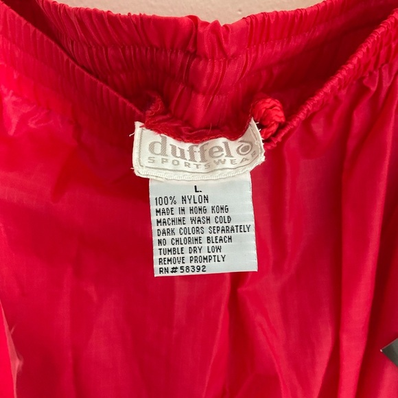 NWT | VINTAGE 80s | Duffel Sportswear Tracksuit | Pocket Packables | Red | Large - Picture 7 of 13